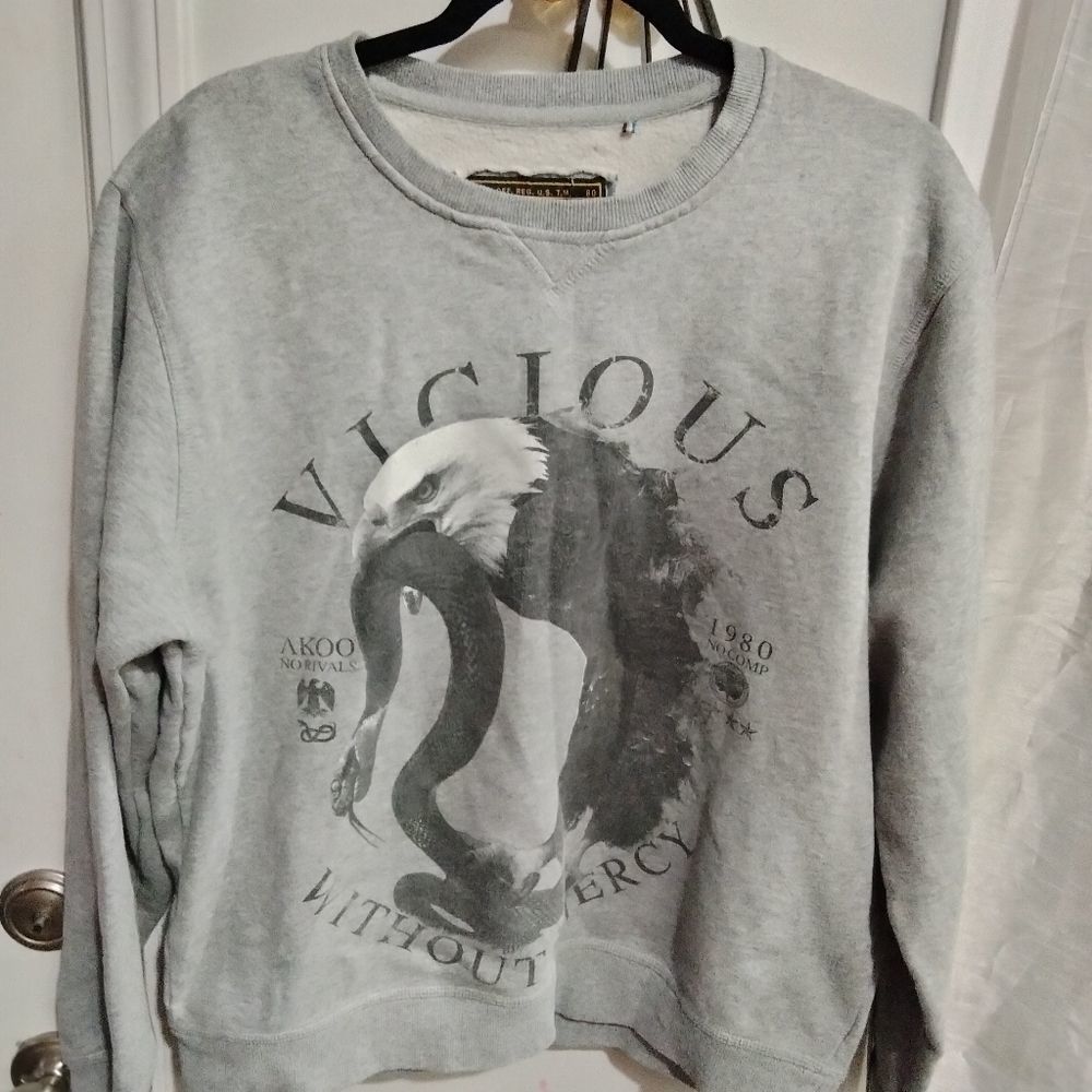 Akoo Gray Graphic Sweater